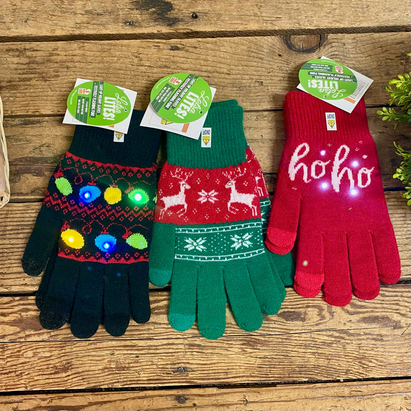 Light Up Christmas Gloves