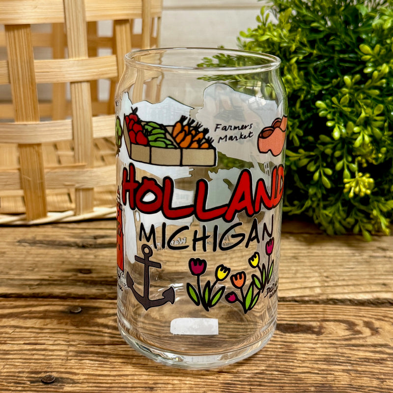 Holland Michigan Landmarks Glass Can Cup