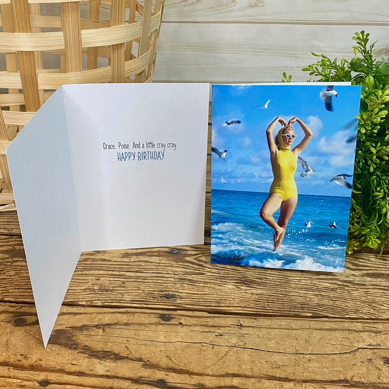 Seagull Lady Birthday Card