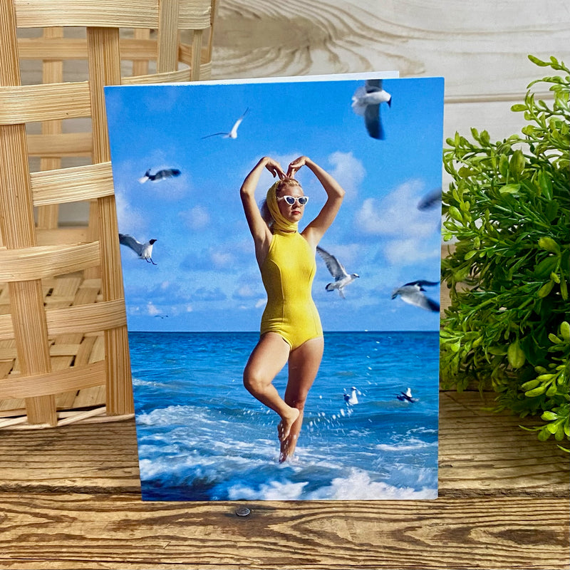 Seagull Lady Birthday Card