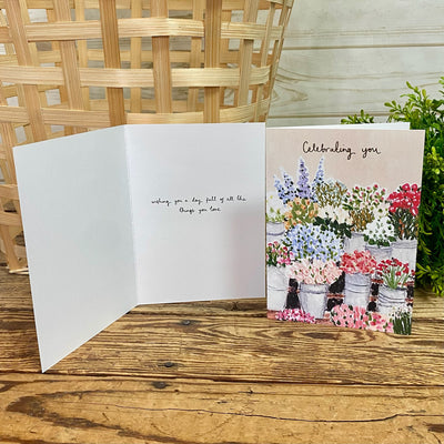 Flower Market Happy Birthday Card