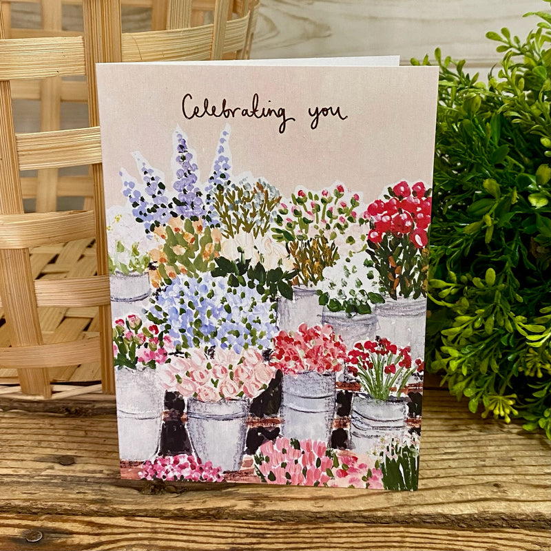 Flower Market Happy Birthday Card
