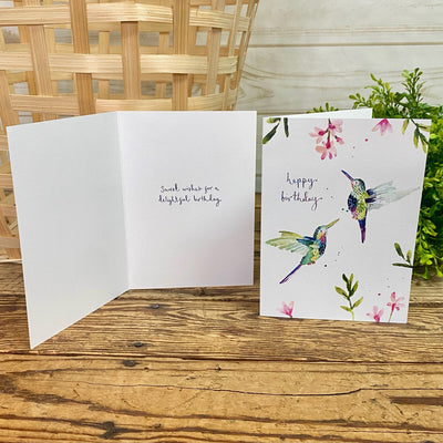 Hummingbirds Birthday Card