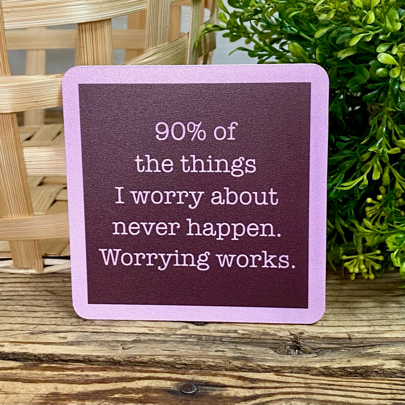 Drinks On Me Coasters With Funny Sayings