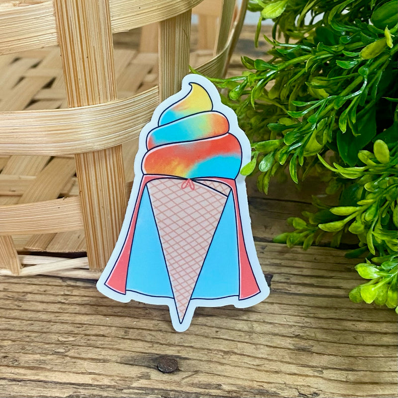 Superman Ice Cream Sticker
