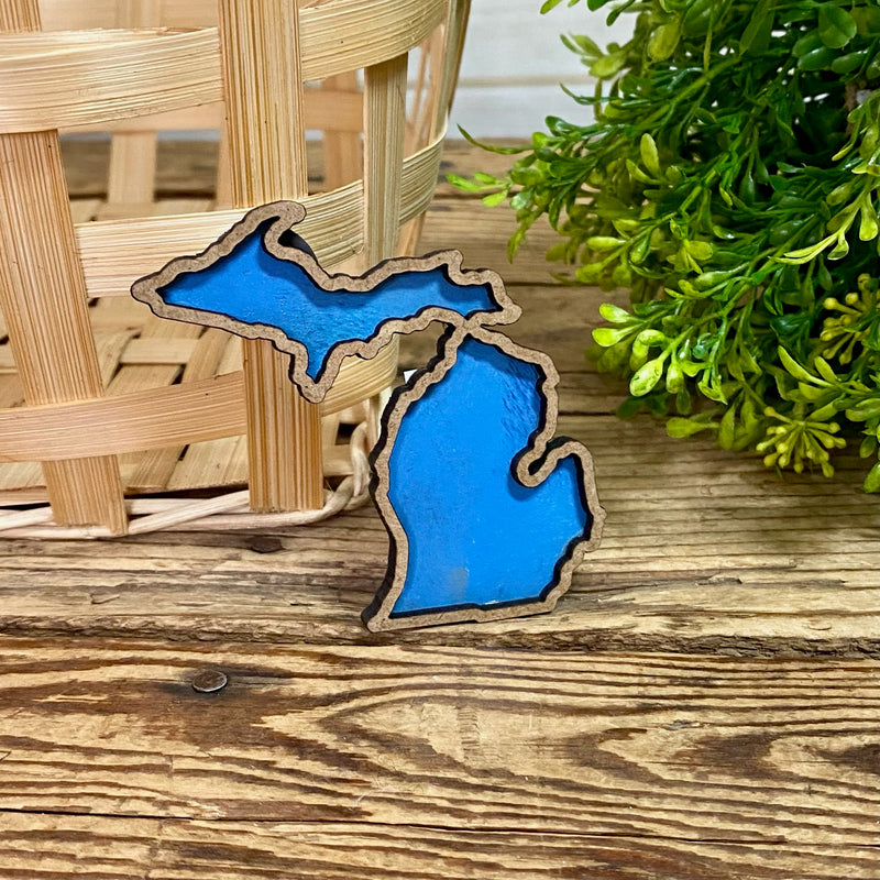 Watercolor Michigan Magnets