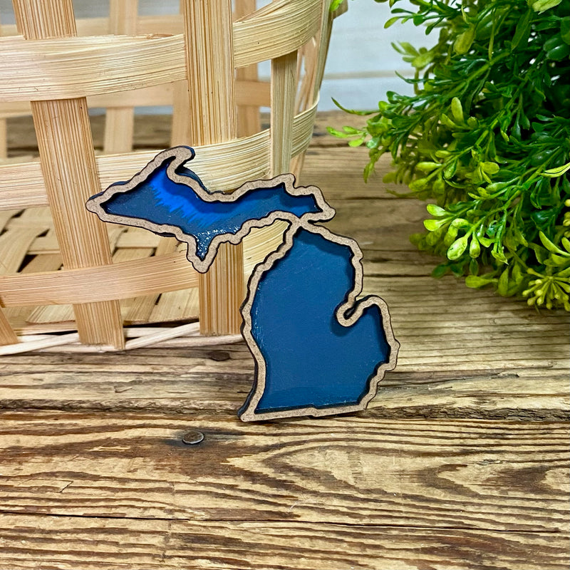 Watercolor Michigan Magnets