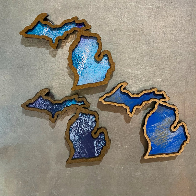 Watercolor Michigan Magnets