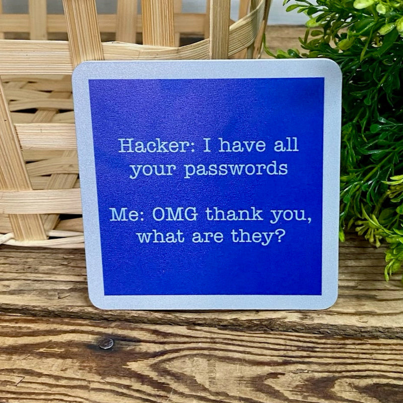 Drinks On Me Coasters With Funny Sayings