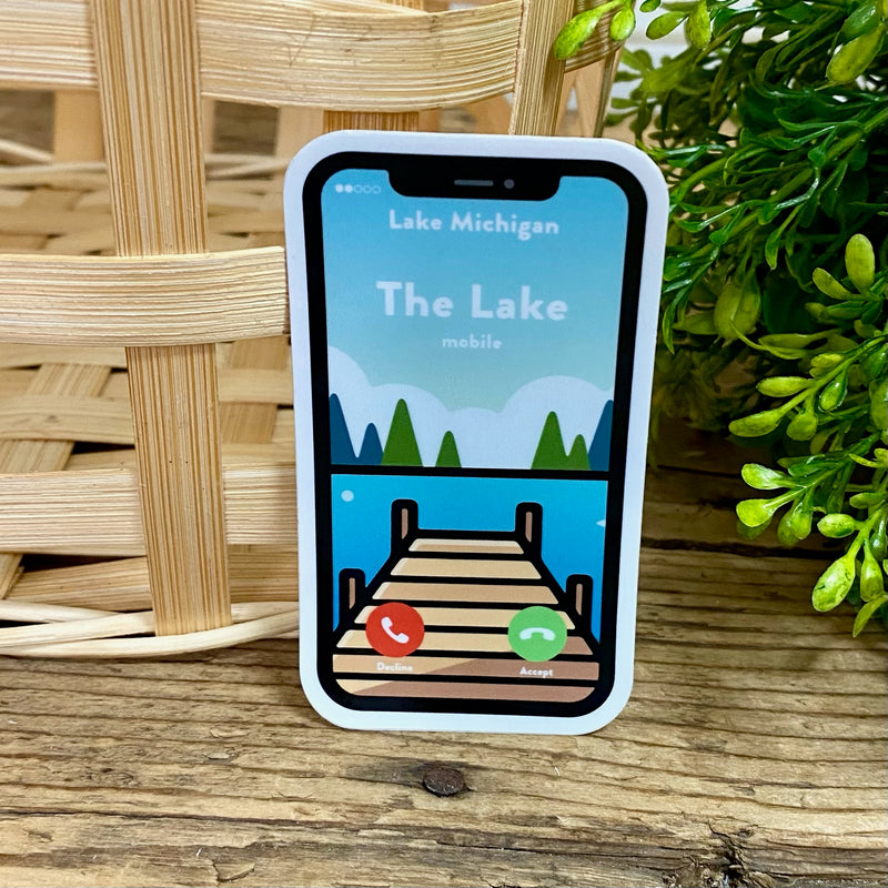 The Lake is Calling Sticker