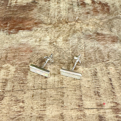 Small Bar Opal Earrings