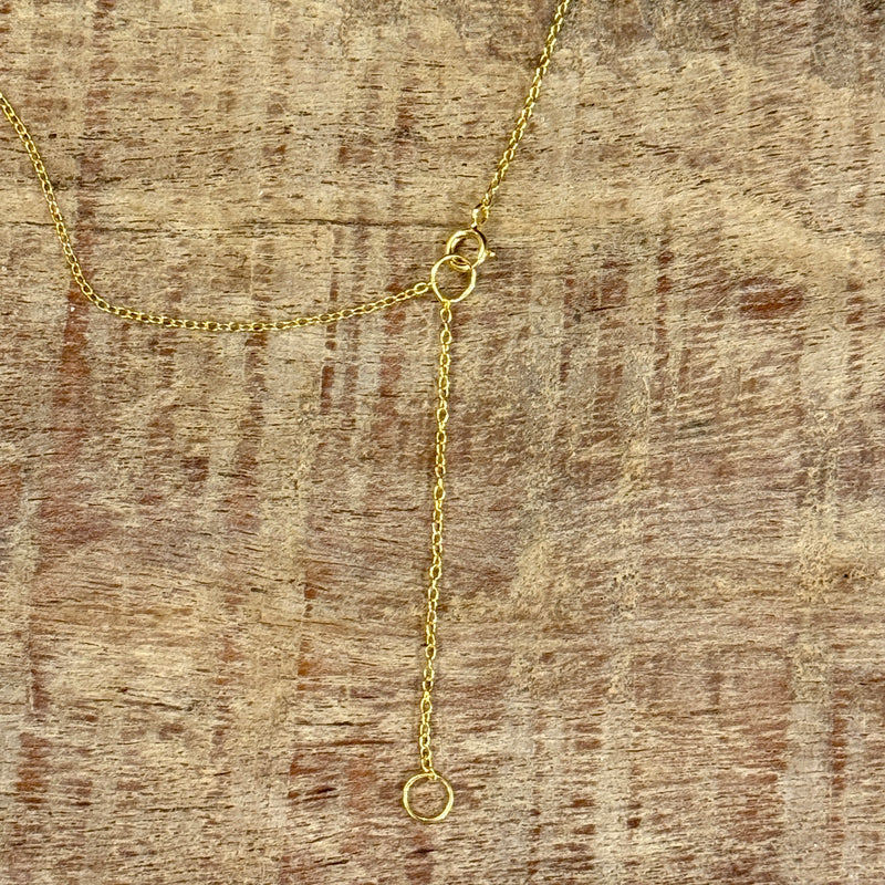 Gold Plated Sideways Cross Necklace