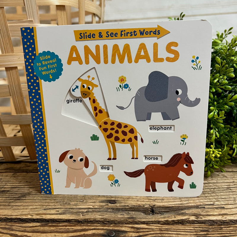 Slide & See First Words Animals Book