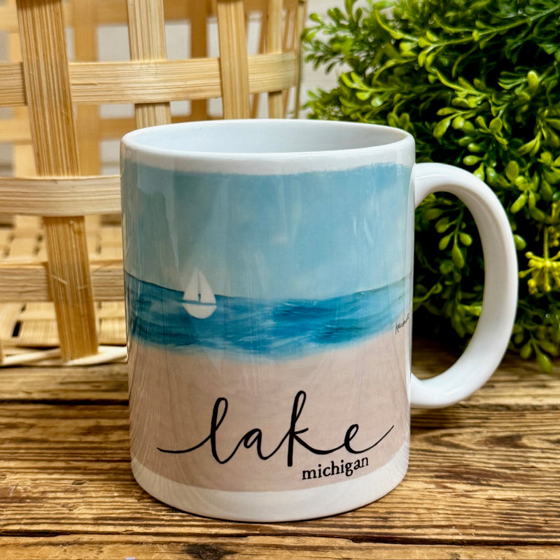 Lake Michigan Sailboat Mug