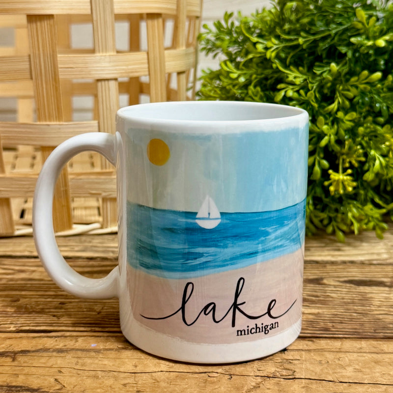 Lake Michigan Sailboat Mug