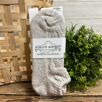 World's Softest Weekend Ragg Cable Low Women's Socks