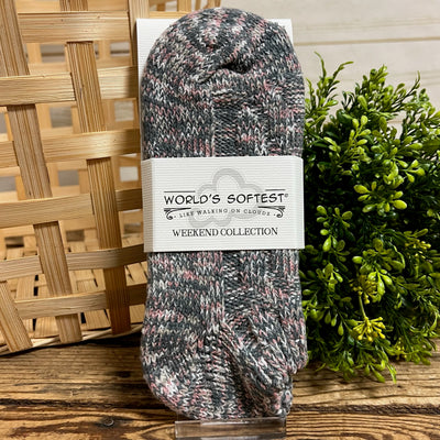 World's Softest Weekend Ragg Cable Low Women's Socks