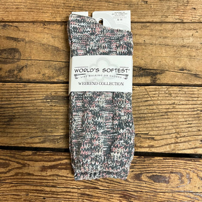 Worlds Softest Weekend Ragg Cable Crew Women's Socks