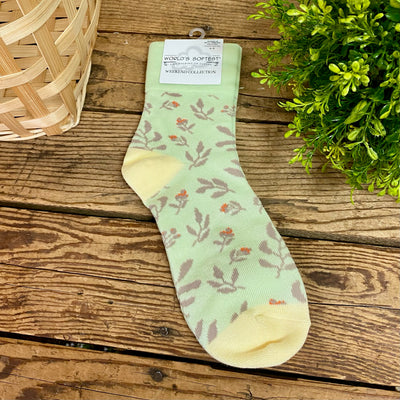 World's Softest Weekend Garden Mini Crew Socks