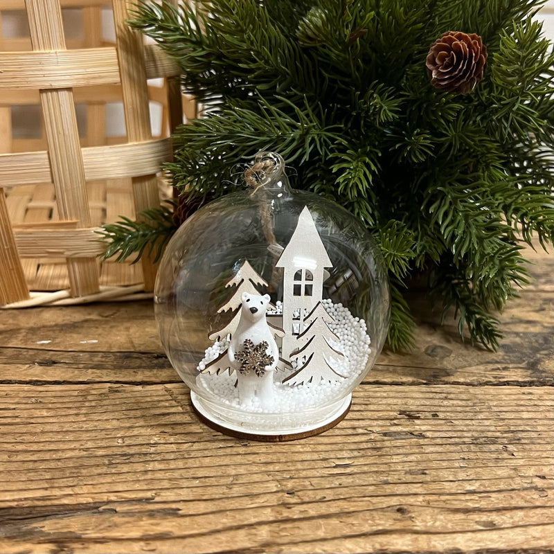 Snow Globe Bear Ornament