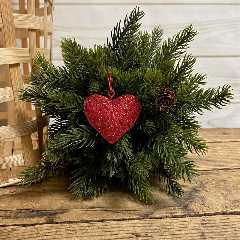 Dark Red Glitter Ornament