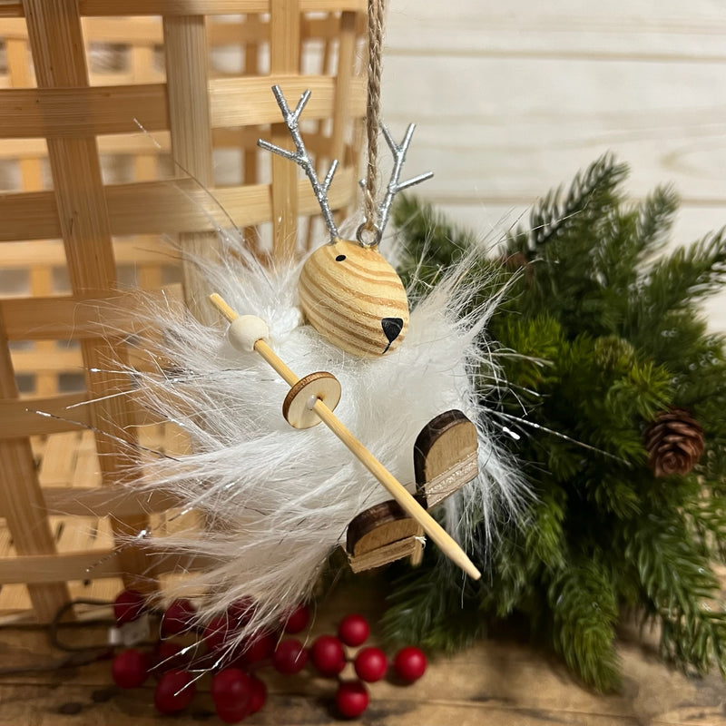 Skiing Reindeer Ornament