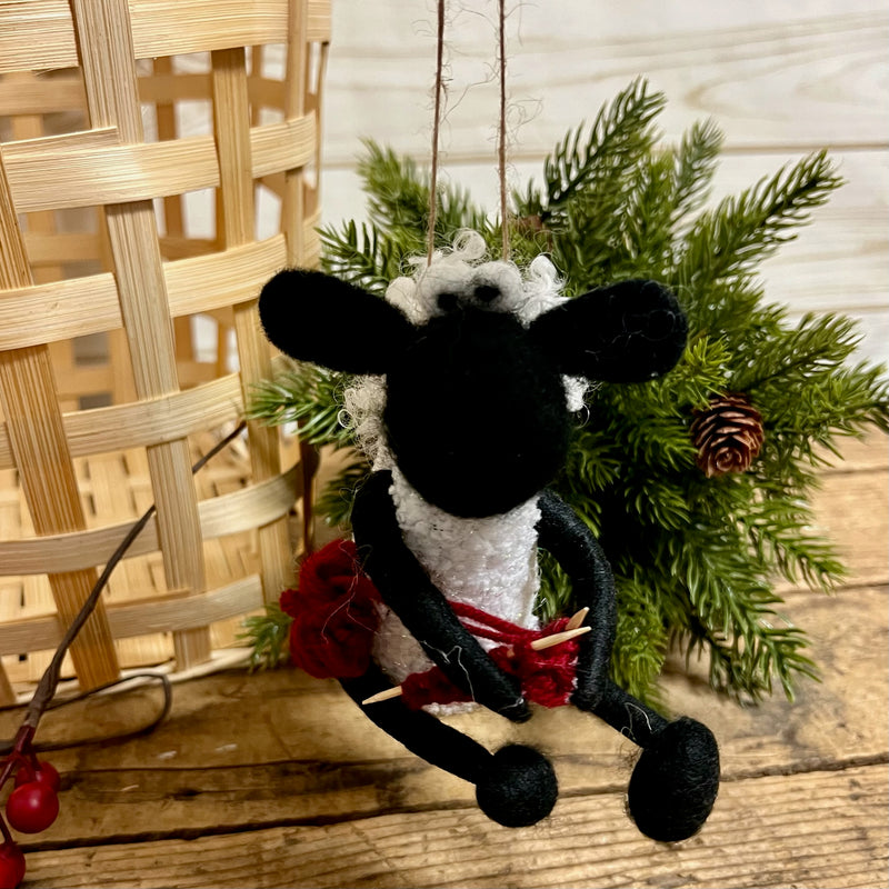 Sheep Knitting Ornament