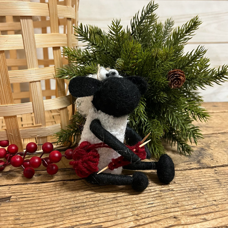 Sheep Knitting Ornament