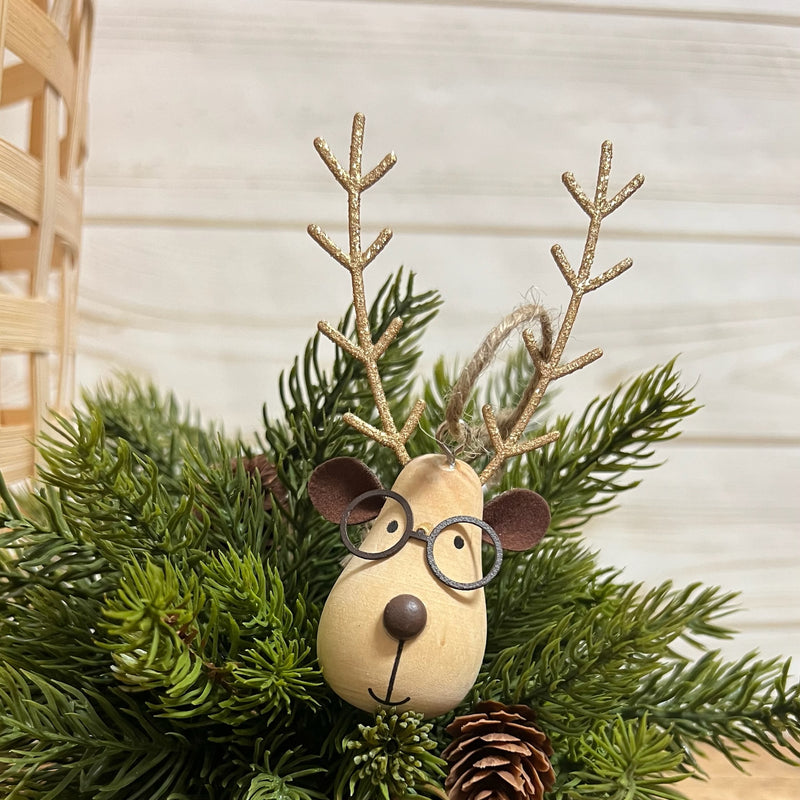 Reindeer with Glasses Ornament