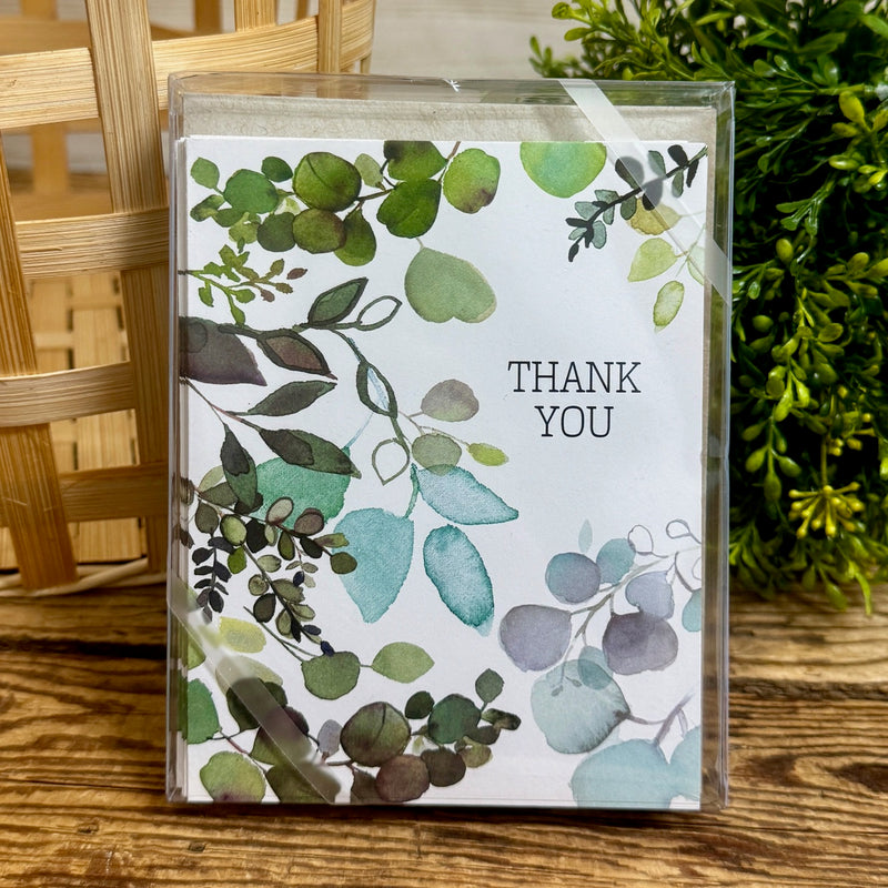 Botanical Leaves Boxed Thank You Cards