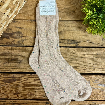 World's Softest Weekend Ragg Cable Crew Socks