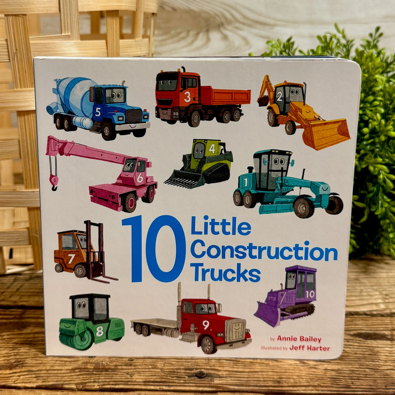 10 Little Construction Trucks Book