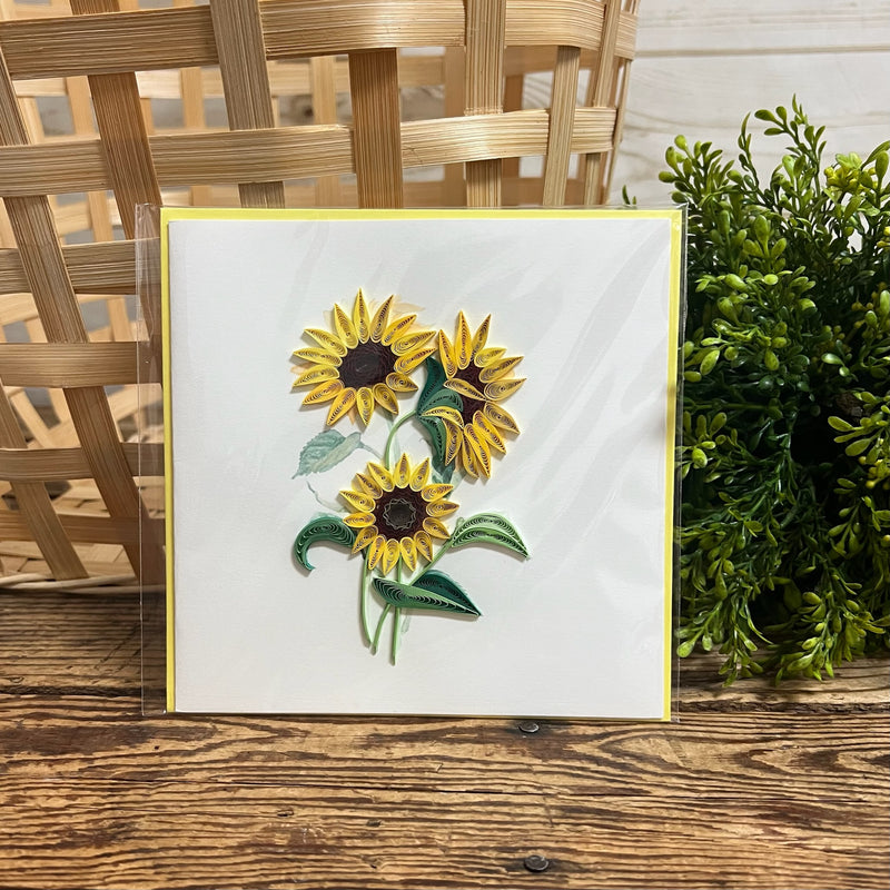 Wild Sunflowers Quilling Card