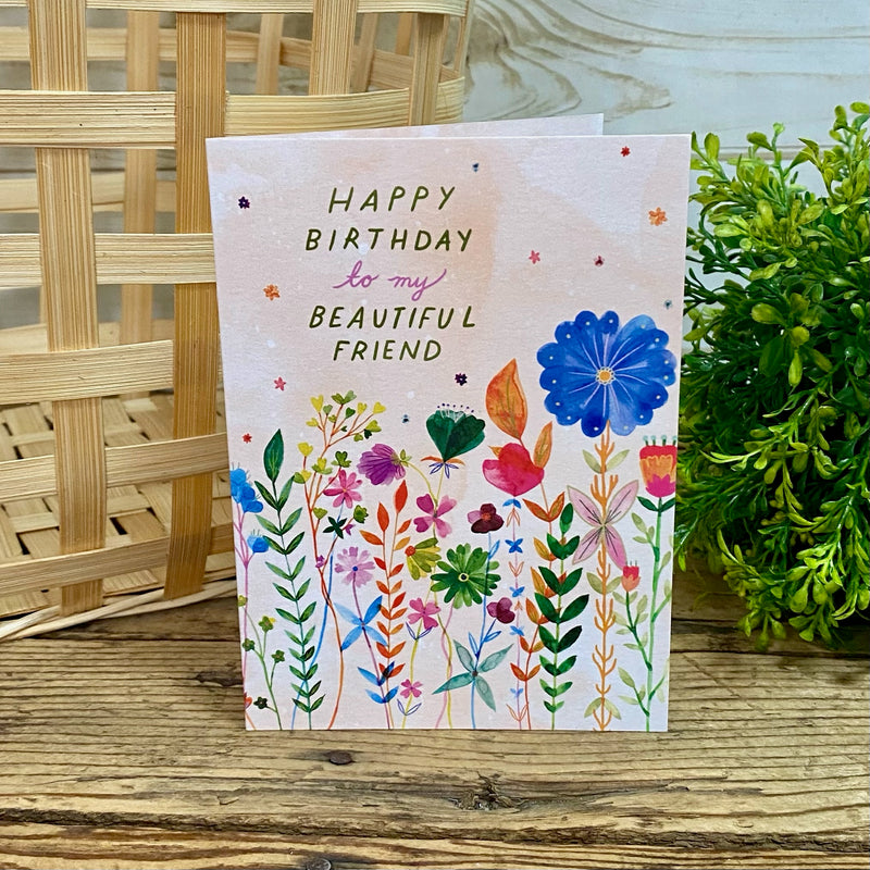 Beautiful Friend Blank Birthday Card