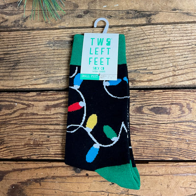 Woman's Crew Christmas Lights Socks