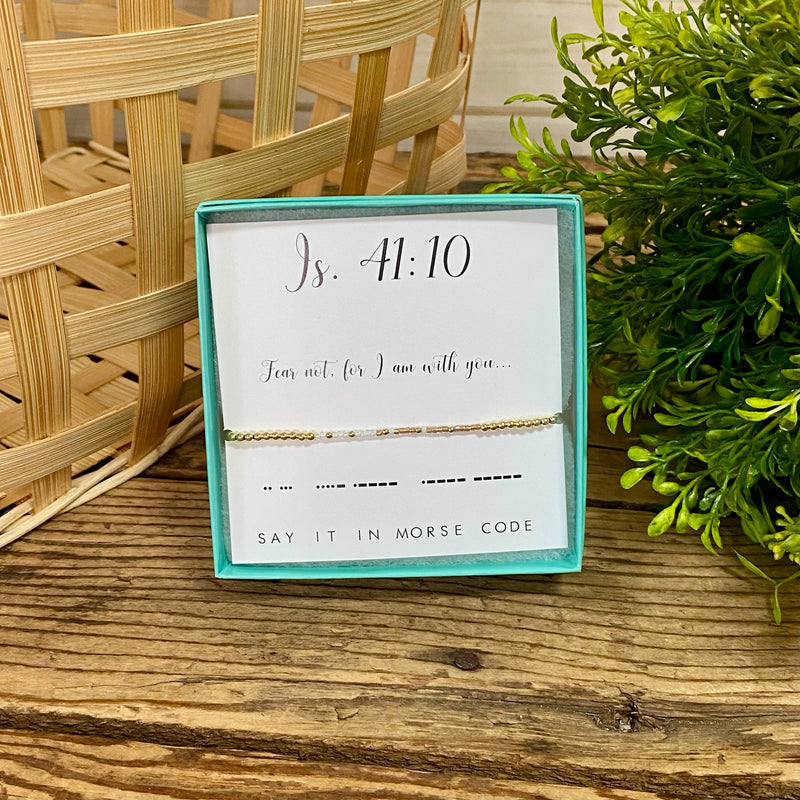 Isaiah 41:10 Morse Code Bracelet