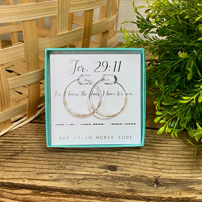 Jeremiah 29:11 Morse Code Earrings
