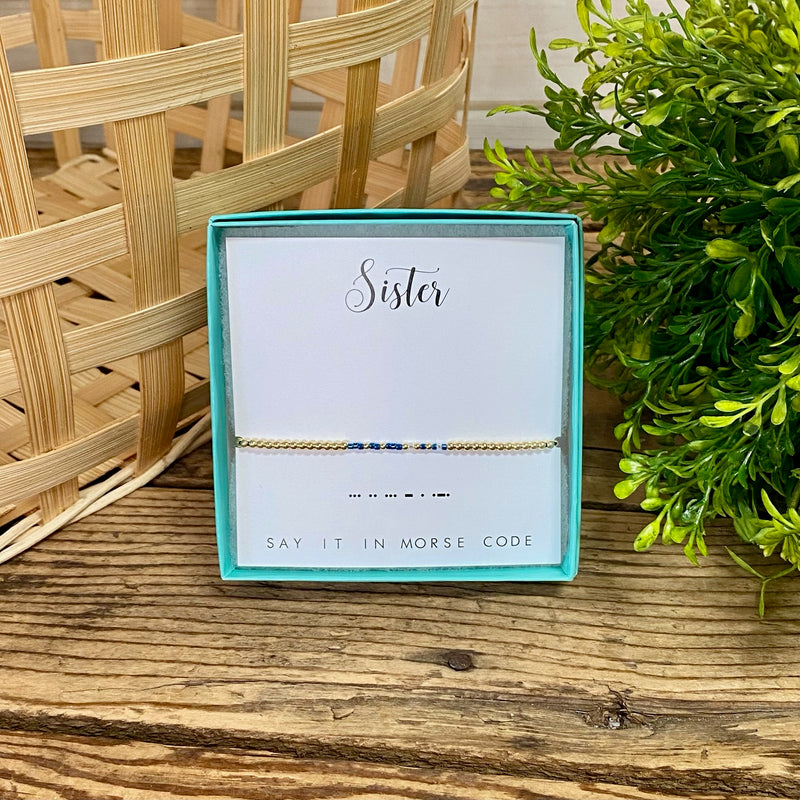 Sister Morse Code Bracelet