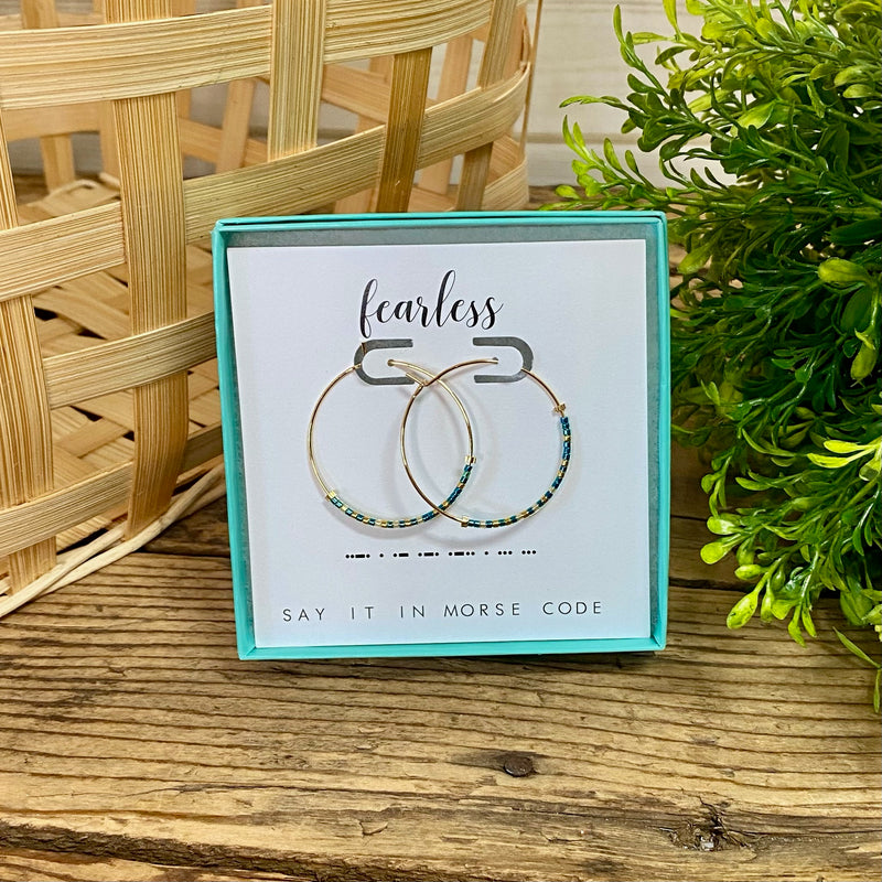 Fearless Morse Code Earrings
