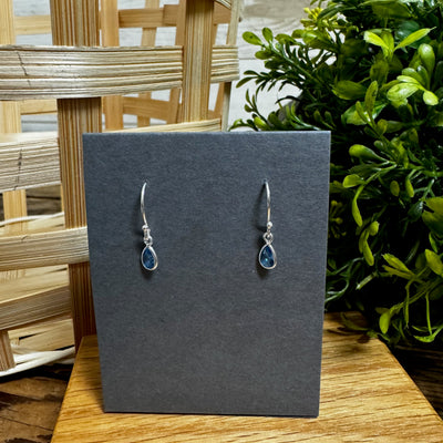 Sterling Silver Crystal Teardrop Earrings