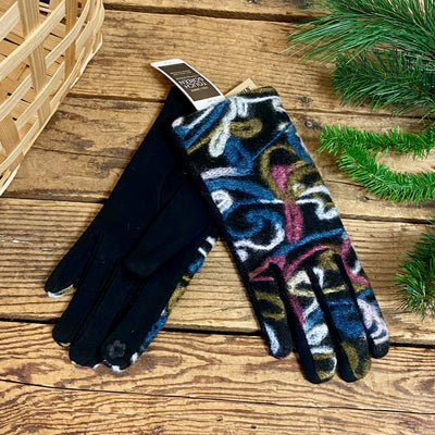 Felted Swirl Gloves