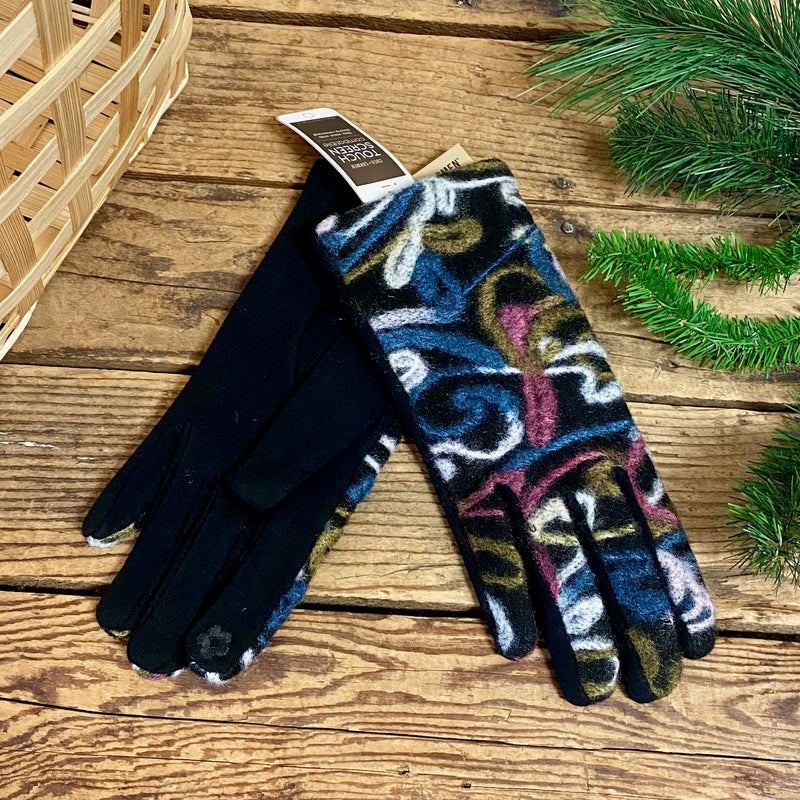 Felted Swirl Gloves