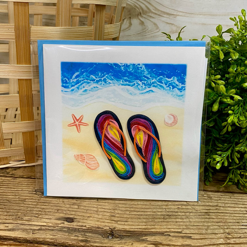 Colorful Flip-Flops Quilling Card