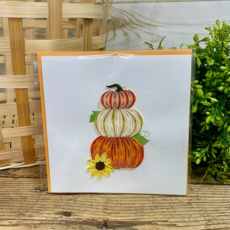 Stacked Pumpkins Quilling Card