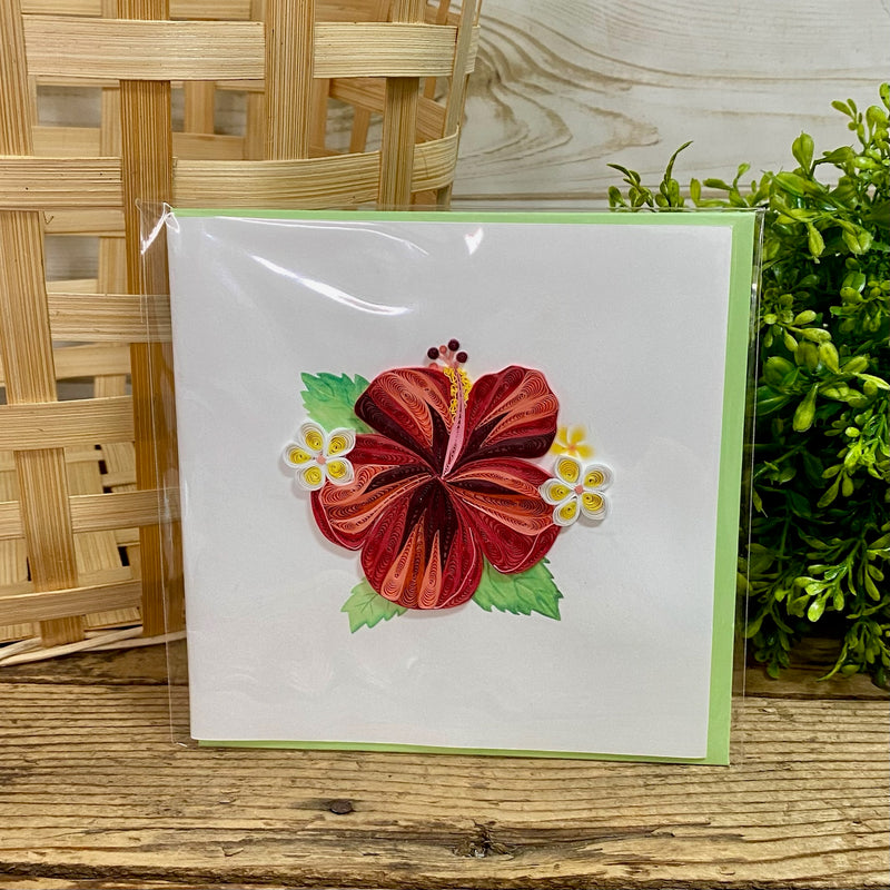 Hibiscus Quilling Card