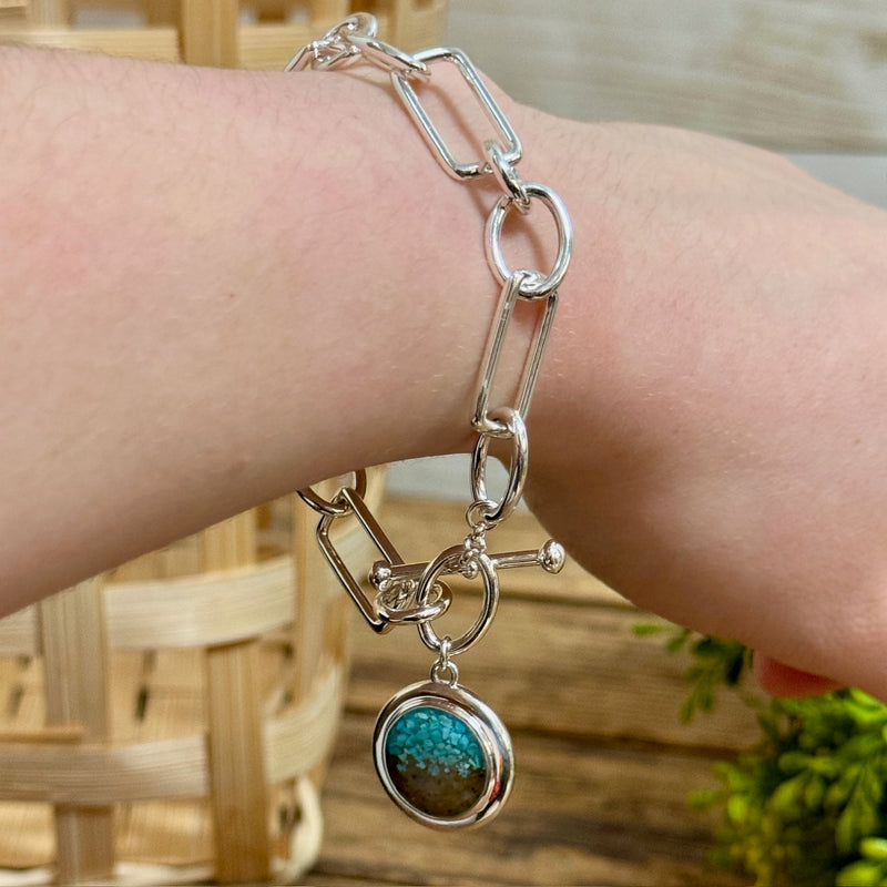 Neptune Toggle Turquoise Gradient & Holland Beach Sand Bracelet