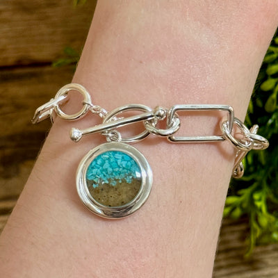 Neptune Toggle Turquoise Gradient & Holland Beach Sand Bracelet