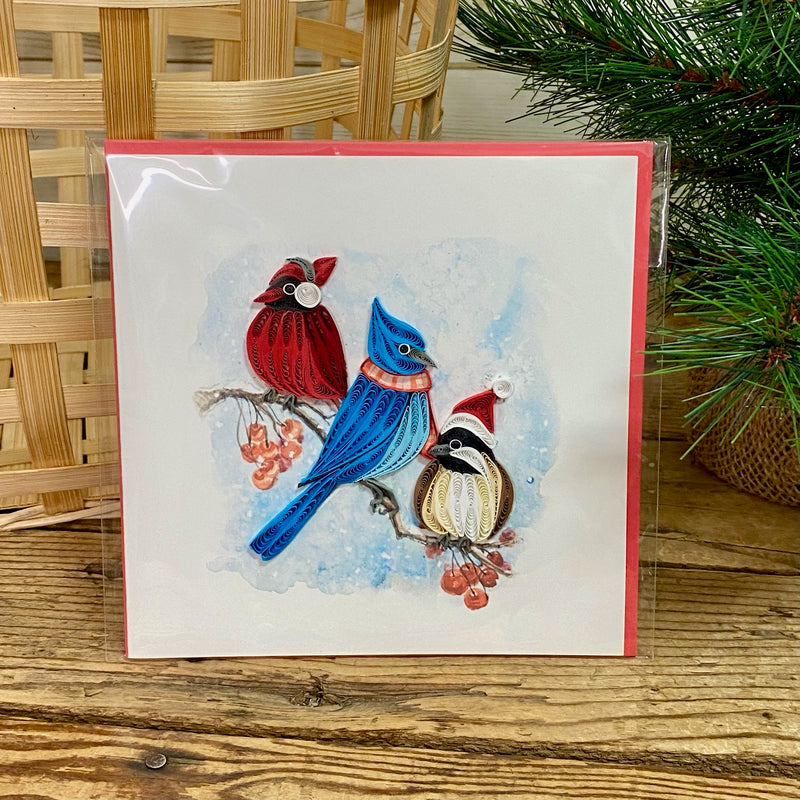 Snow Birds Quilling Cards