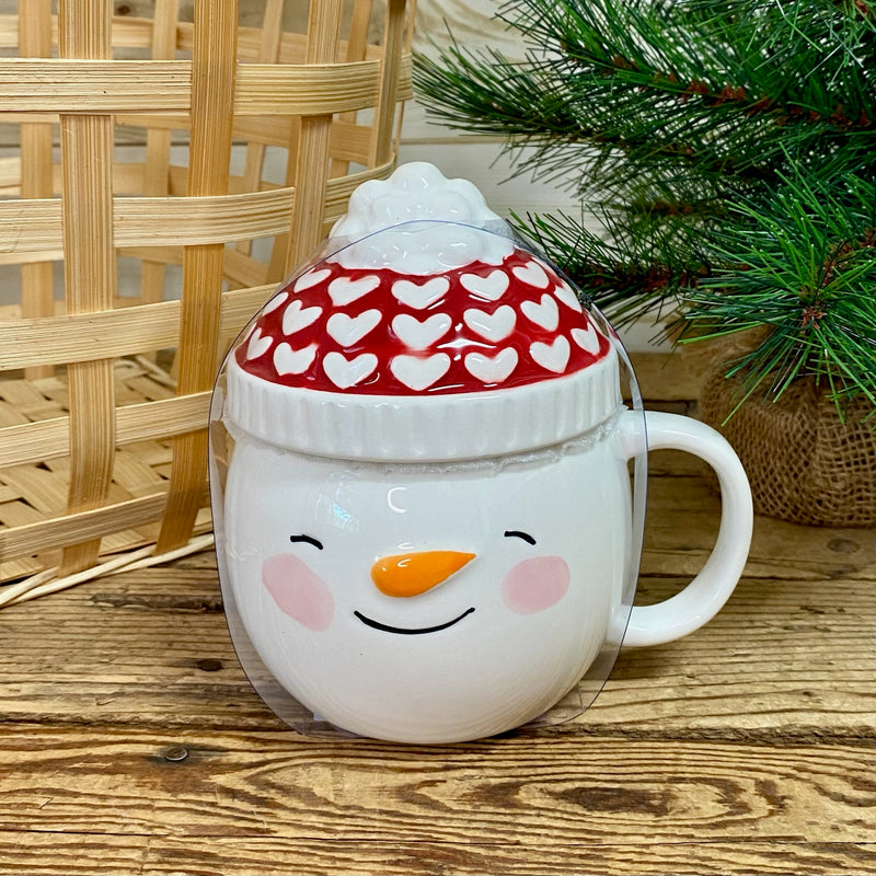 Snowman Mug with Lid