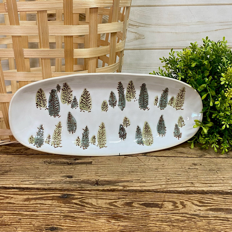 Aspen Leaves Oval Dinner Platter